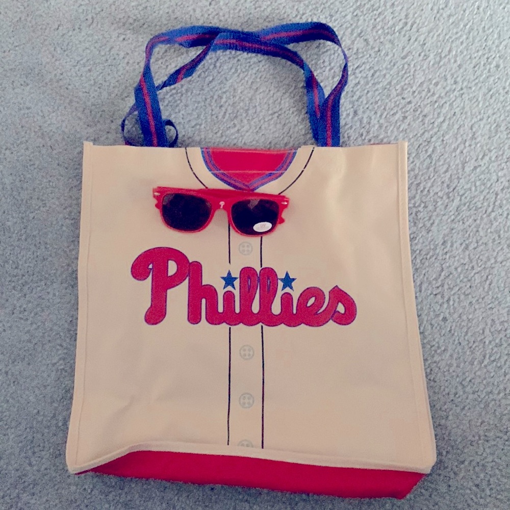 Phillies Chase Utley #26 Canvas bag and Phillies sunglasses